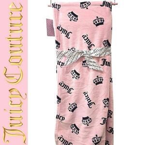 Juicy Couture Juicy Logo Crown Throw Blanket